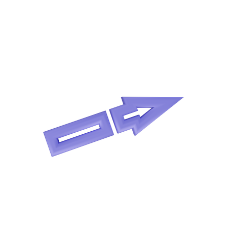 Droite  3D Icon