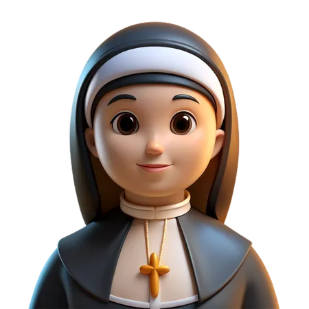 O avatar da freira  3D Icon