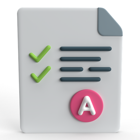 A Grade  3D Icon