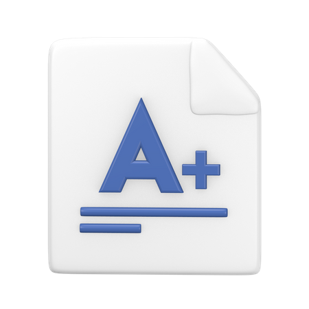 A Grade 3D Icon