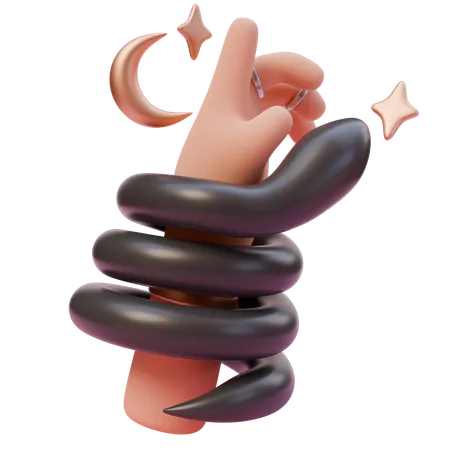 蛇の手  3D Icon