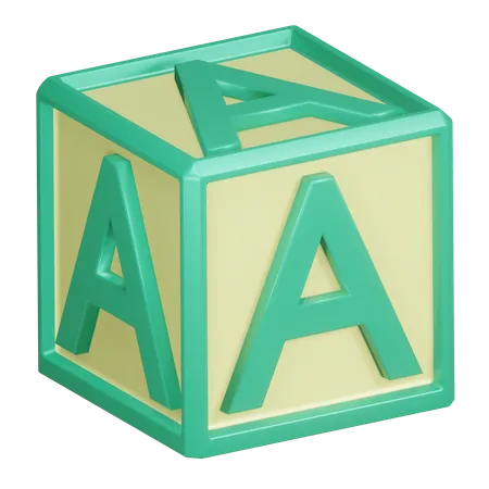 Uma letra do alfabeto  3D Icon