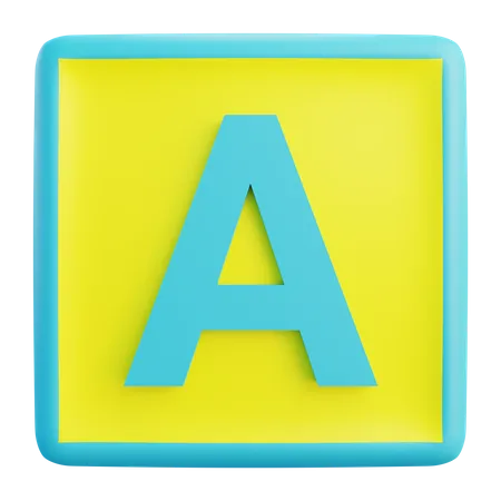 3 D A Letter With Isolated Background 3D Icon