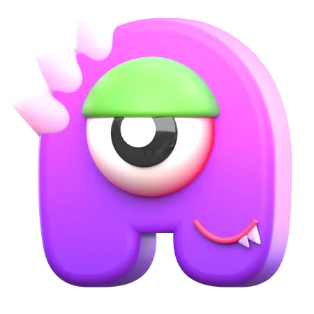 A Monster Alphabet  3D Icon