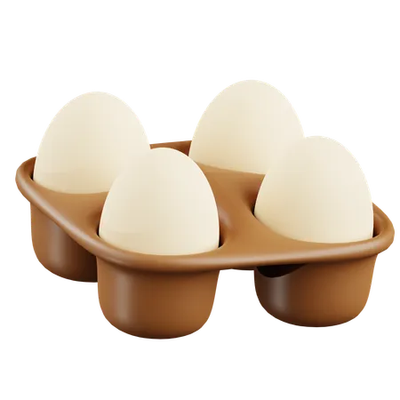 A Pack of Chicken Eggs  3D Icon