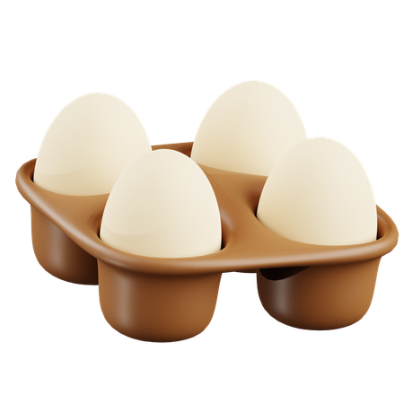 A Pack of Chicken Eggs  3D Icon