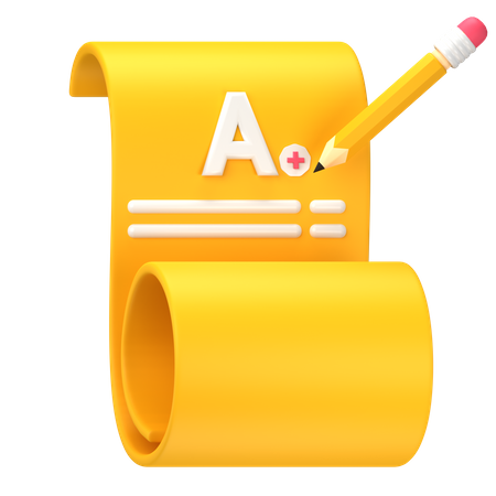 A Plus Grade  3D Icon