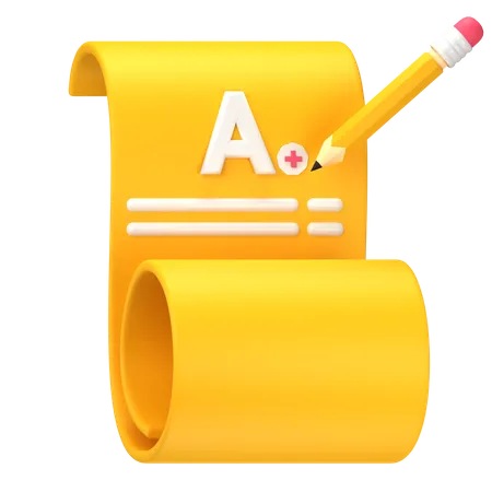 A Plus Grade  3D Icon