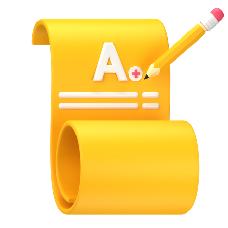 A Plus Grade 3D Icon