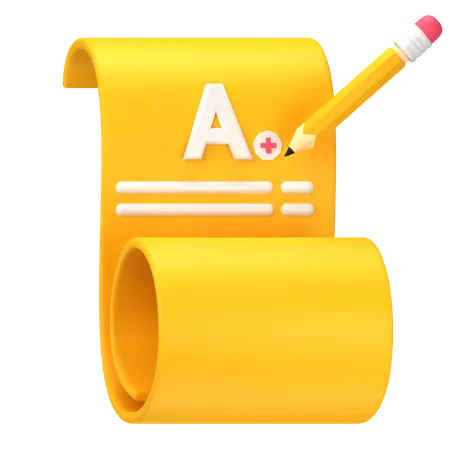 A Plus Grade 3D Icon