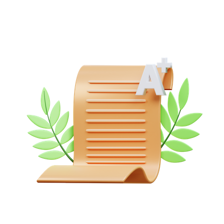 Ein Plus-Note-Ergebnis  3D Icon