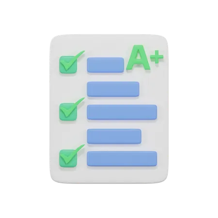 Clipboard With Checklist Icon 3D Icon