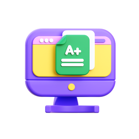 A Plus Result  3D Icon