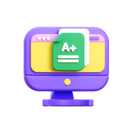 A Plus Result  3D Icon