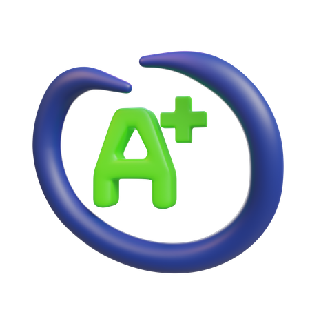 A Plus Result  3D Icon