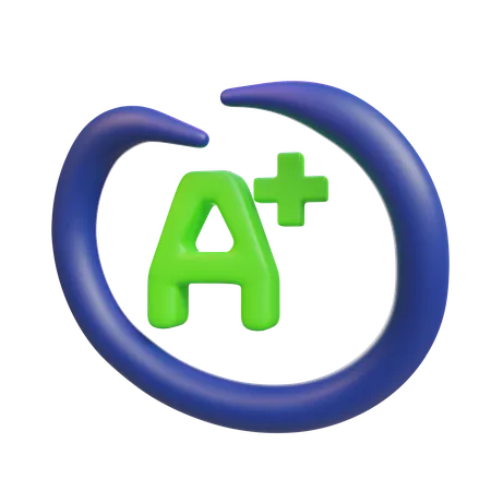 A Plus Result  3D Icon