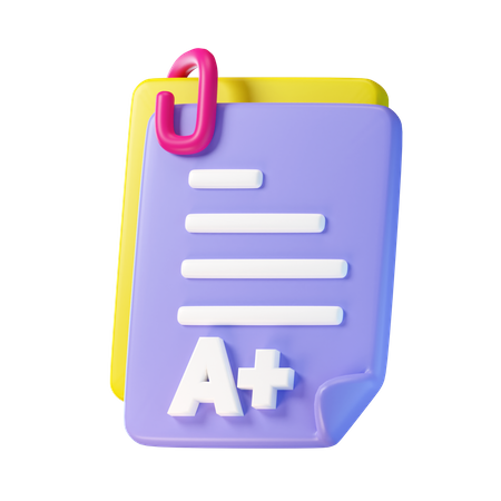 A Plus Result  3D Icon