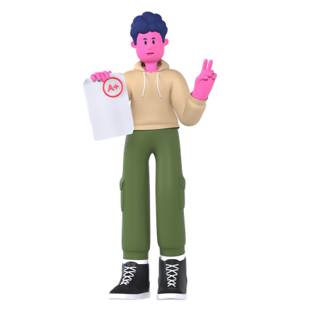 A plus Test Exam  3D Icon