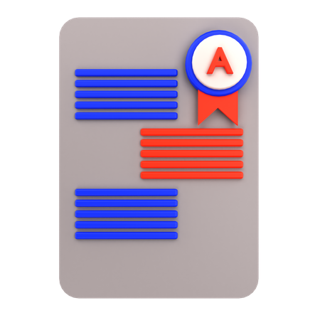 A Result  3D Icon