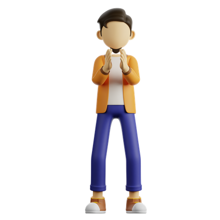 A Standing Man 3D Illustration