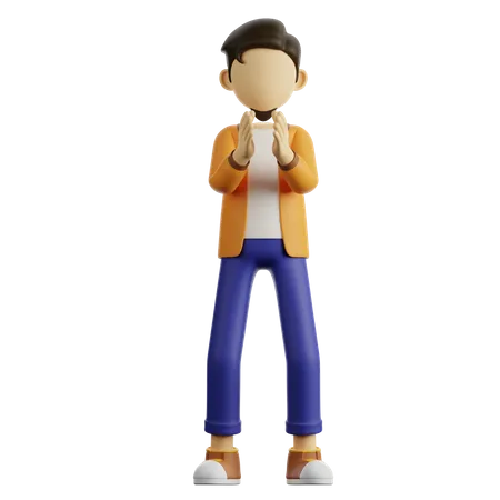 A Standing Man  3D Illustration