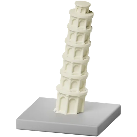 A torre inclinada de pisa  3D Icon