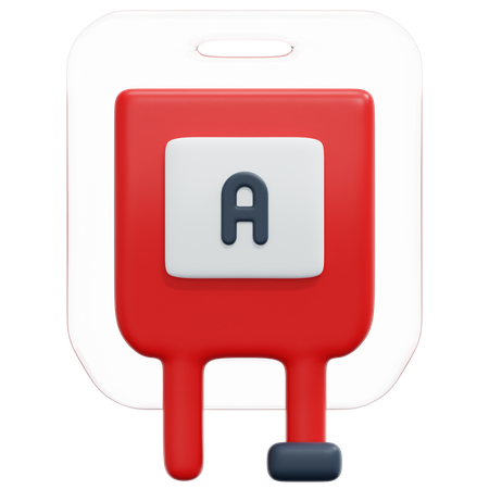 A Type Blood  3D Icon