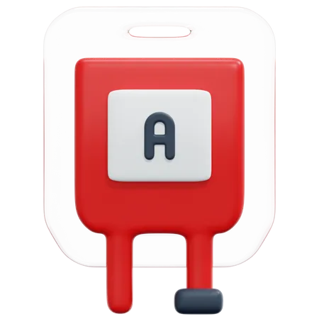 A Type Blood  3D Icon
