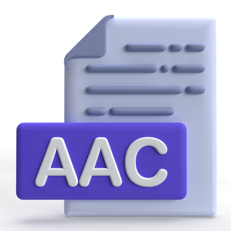 Aac-Datei  3D Icon