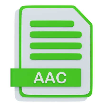 Aac-Datei  3D Icon