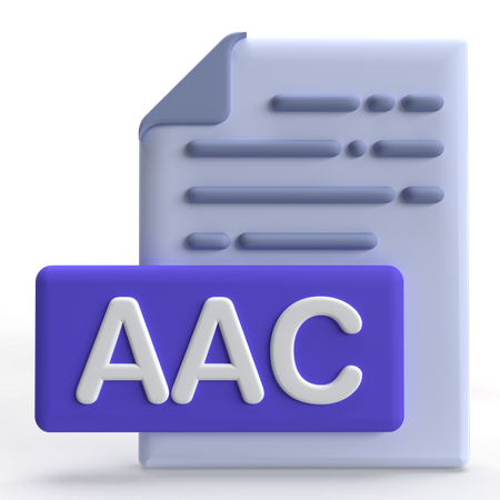 Aac ファイル  3D Icon