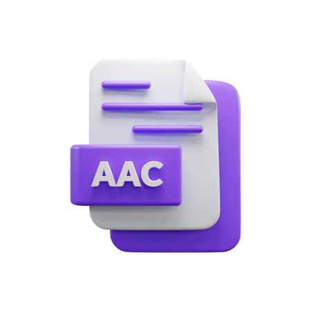 Aac File  3D Icon