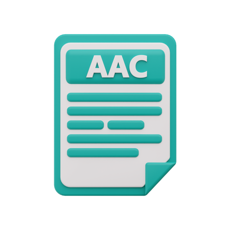 Aac file  3D Icon