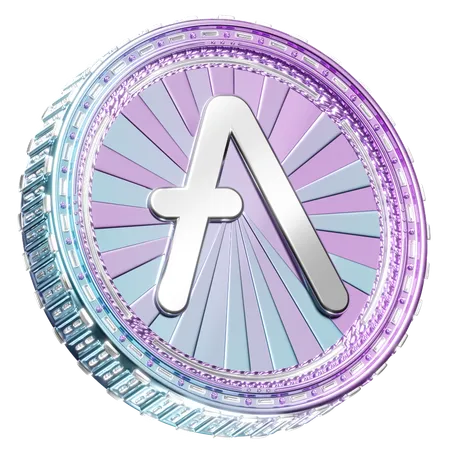 Aave 3 D Coin 3 D Crypto Coin 3D Icon