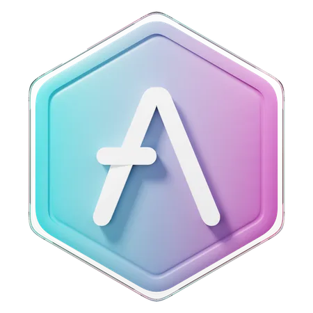 Aave (AAVE) Badge 3D Illustration