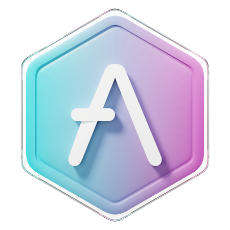 Aave (AAVE) Badge  3D Illustration