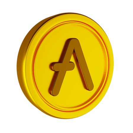 Aave Crypto Coin  3D Icon