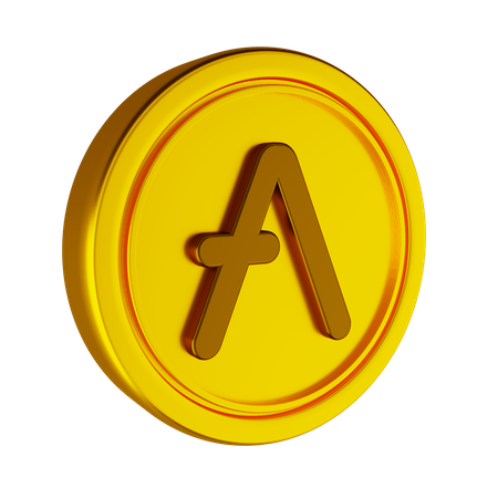 Aave Crypto Coin  3D Icon