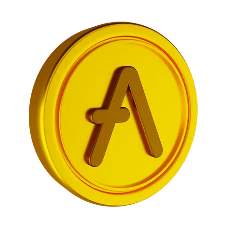 Aave Crypto Coin  3D Icon