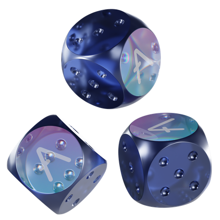 Aave Glass Dice Crypto  3D Icon