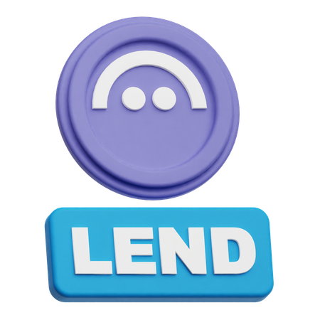 Aave lend  3D Icon