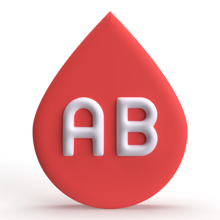 AB Blood Type  3D Icon
