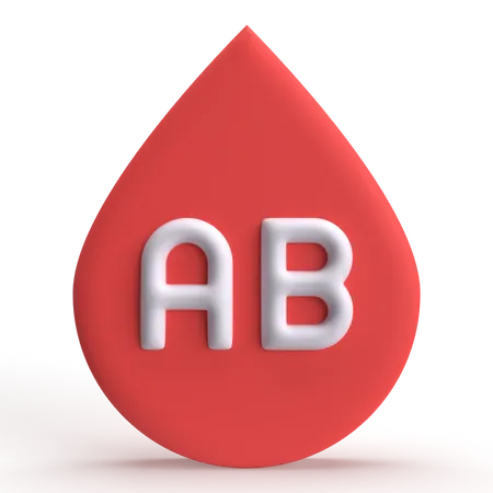 AB Blood Type  3D Icon