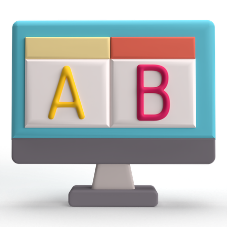 Ab test  3D Icon