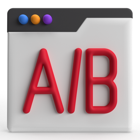AB Test  3D Icon