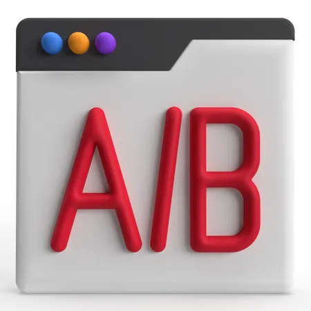 AB Test  3D Icon