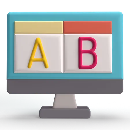 AB Test  3D Icon