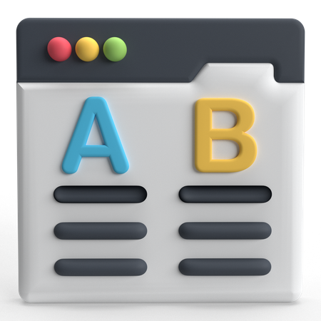 AB Test  3D Icon