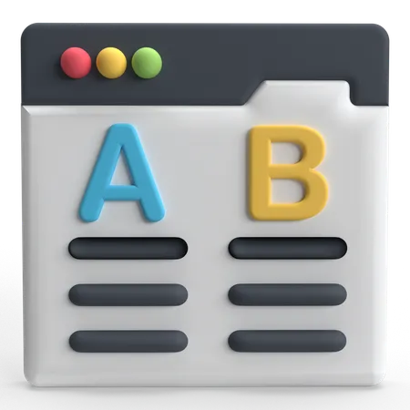 AB Test  3D Icon