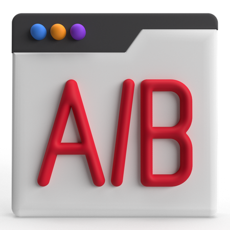 AB Test  3D Icon